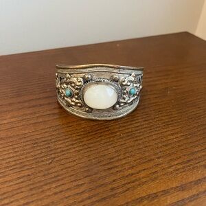 Silver plated cuff bracelet